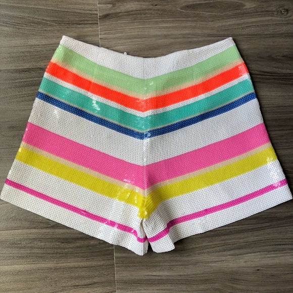 Kate Spade Cape Stripe Sequin Shorts - Picture 5 of 6